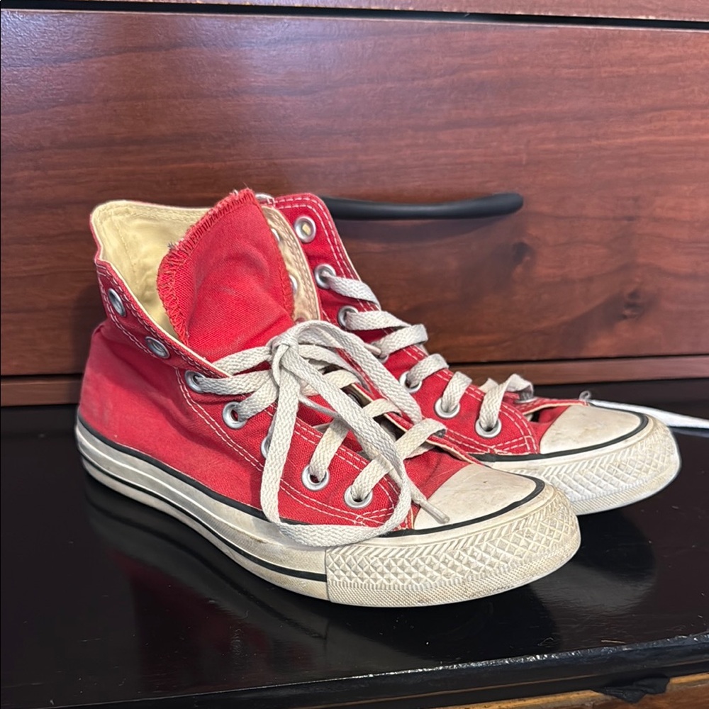 Red High-Top Sneakers